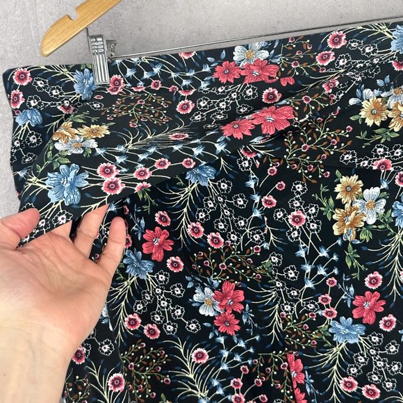 ASOS Wide Leg Floral Pants Womens Size 18 Skirted Tie Waist Boho Beach Elastic - Picture 10 of 16